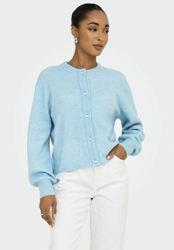JDYLUMI LIFE BUTTON - Strickjacke - aquamarine