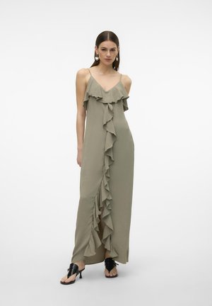 VMALVA SINGLET FRILL - Maksikleit - vetiver