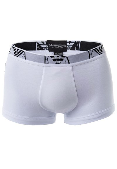 Emporio Armani EMPORIO ARMANI Herren Shorts 3er Pack - Trunks, Pants, Unterwäsche, Stretch Cotton - Boxer Briefs - bianco