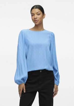 MIT LANGEN ÄRMELN RUNDHALS - Bluse - blissful blue