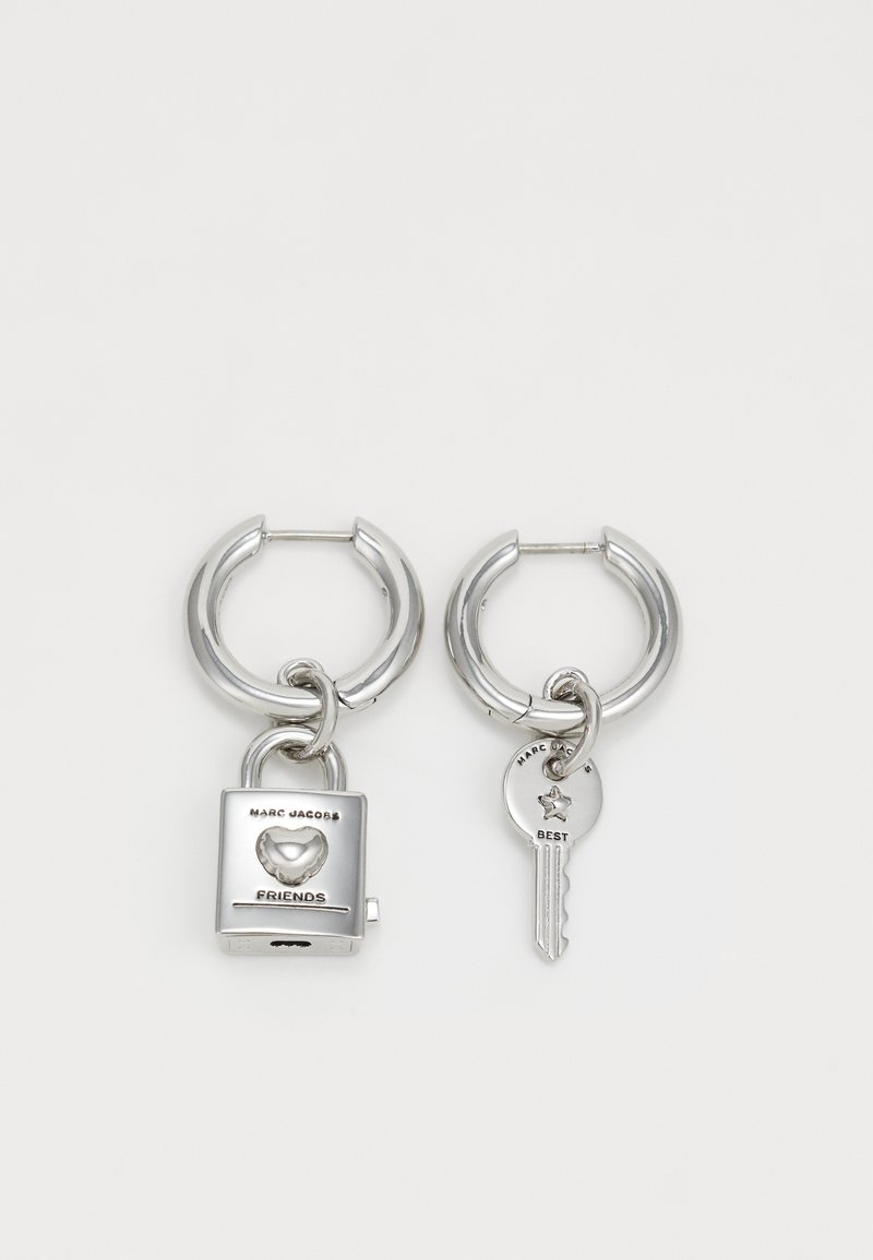 MARC JACOBS - FRIENDSHIP PADLOCK EARRINGS - Øredobber - light antique silver-coloured, Forstørre