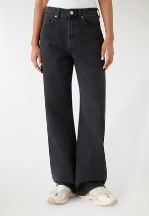 WIDE TINTA UNITA - Jeans baggy - nero denim