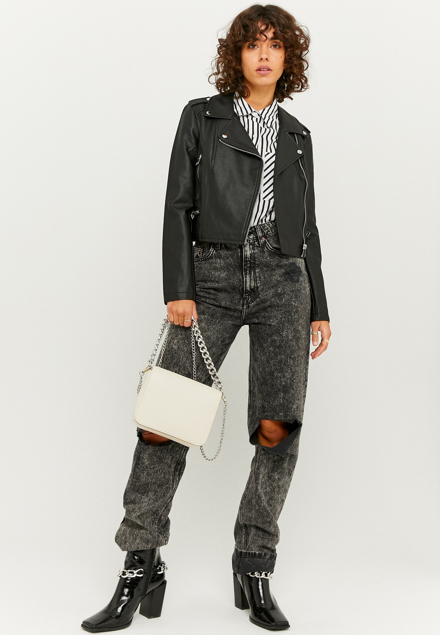 Damen Kunstlederjacke Damen Kunstlederjacke