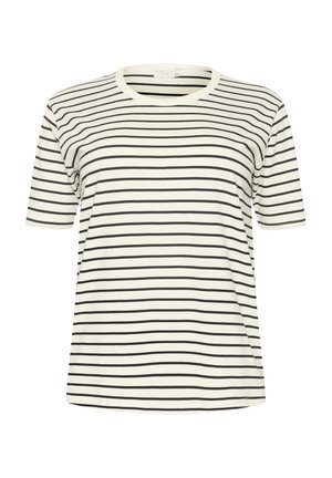 Kaffe Curve KCWINNI - T-Shirt print - antique white black stripe