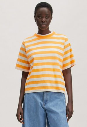 EDITED, EDITED SHIRT NOLA - T-Shirt print - weiß creme orange