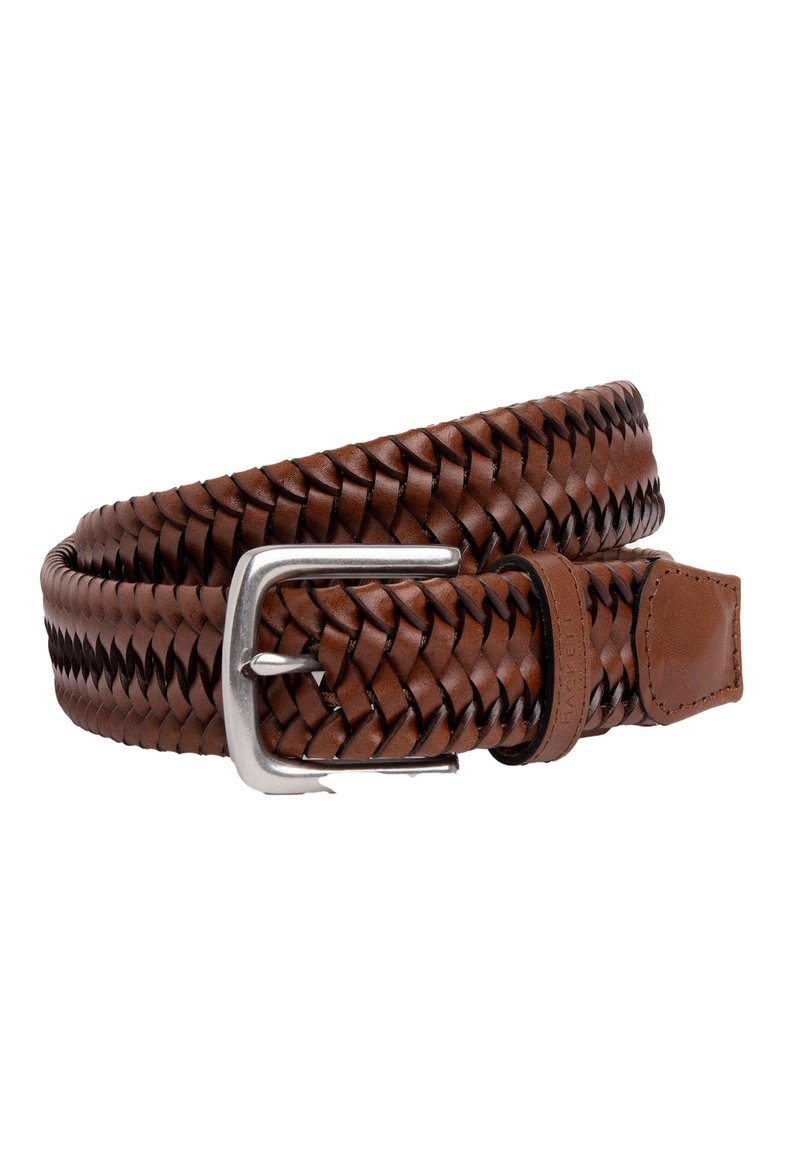 Hackett London Cintura intrecciata - cognac brown