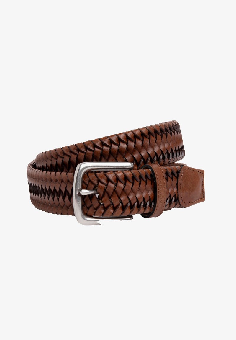 Hackett London Cintura intrecciata - cognac brown