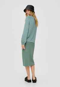 QS MIT STRUKTURMUSTER - Pullover - salbeigrün