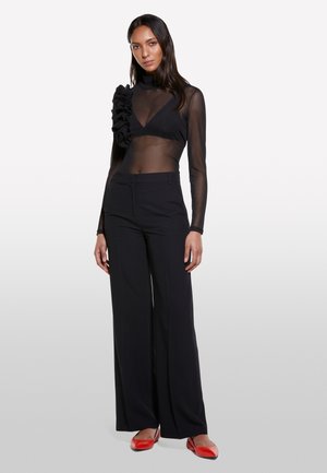 Sisley, WITH FLOWERS  - Blouse - black