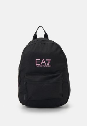 EA7 Emporio Armani ZAINO UNISEX - Zaino - black/pink peacock