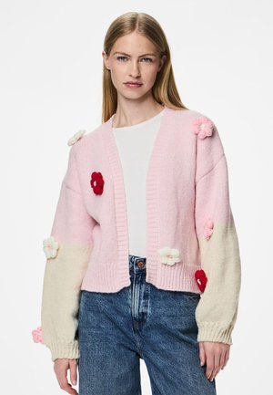 Pieces PCJENNER - Strickjacke - pink-a-boo multi