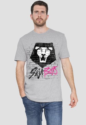 K-POP DEMON HUNTERS - SAJA GRAFFITI WALL - T-Shirt print - mottled grey