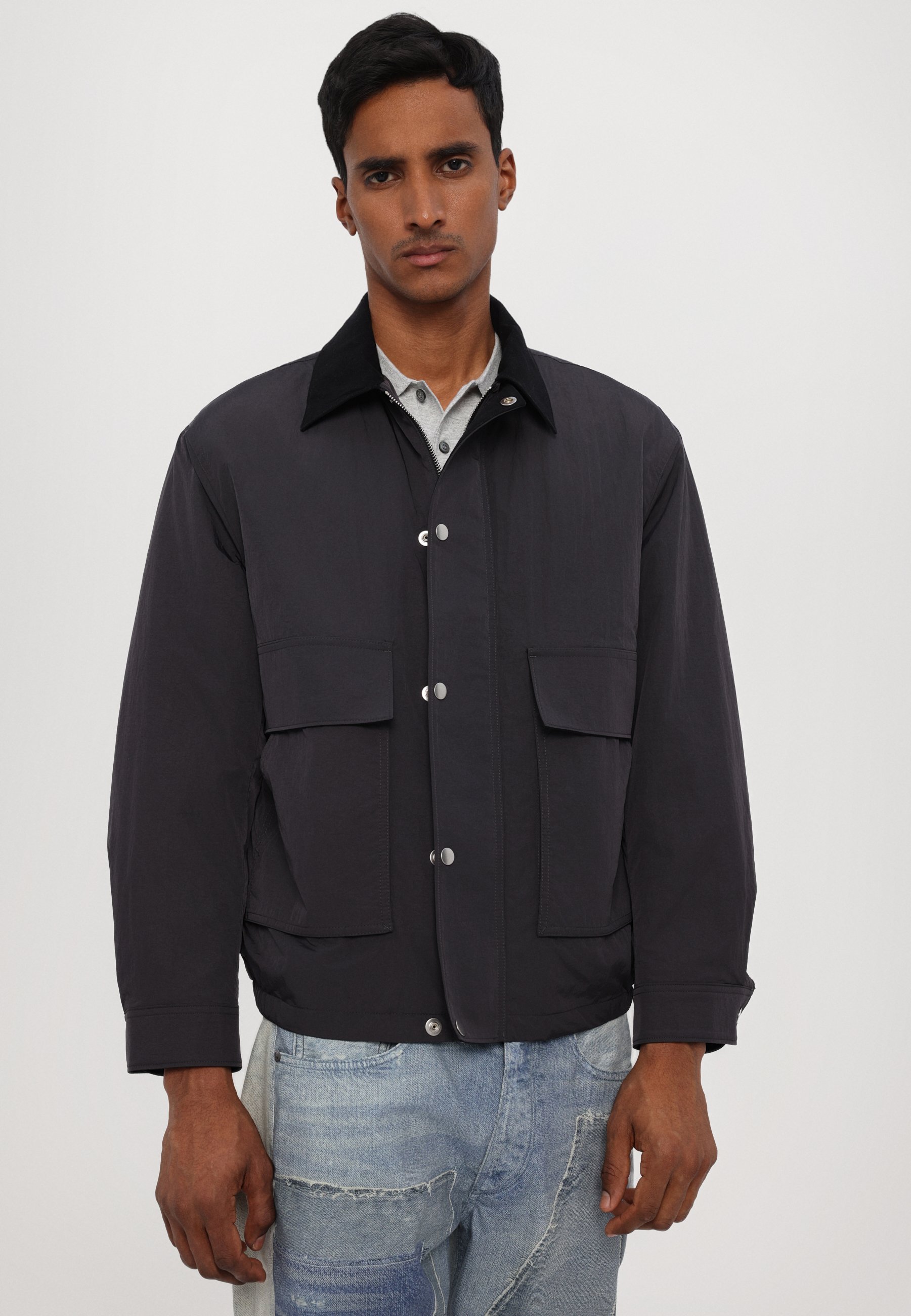 Henrik Vibskov SHAPE - Bomber Jacket - dusk ink/dark blue