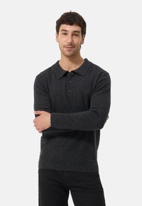 CASH-MERE LANGARM - Poloshirt - dunkel anthrazit