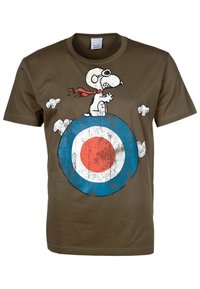 LOGOSHIRT - PEANUTS - SNOOPY/TARGET - T-shirt imprimé - olive Image miniature 1