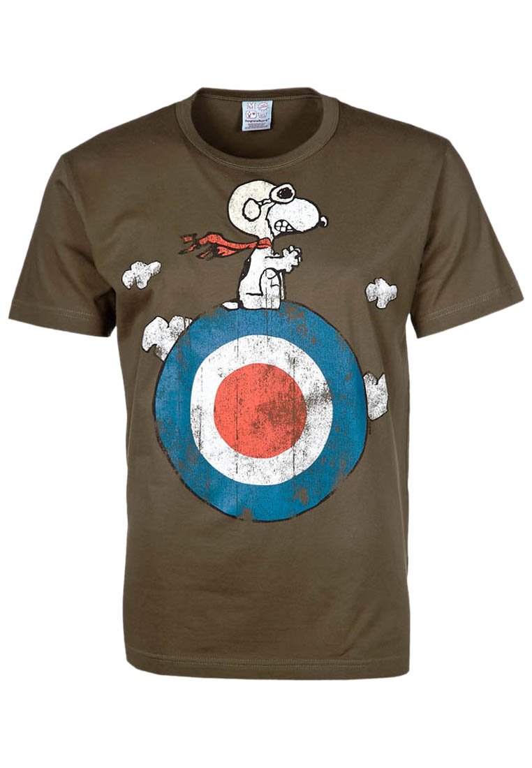 LOGOSHIRT - PEANUTS - SNOOPY/TARGET - T-shirt imprimé - olive, Agrandir