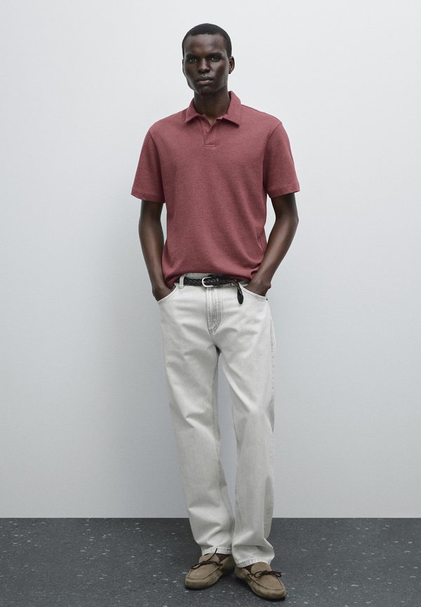 TEXTURED  - Polo shirt - bordeaux4