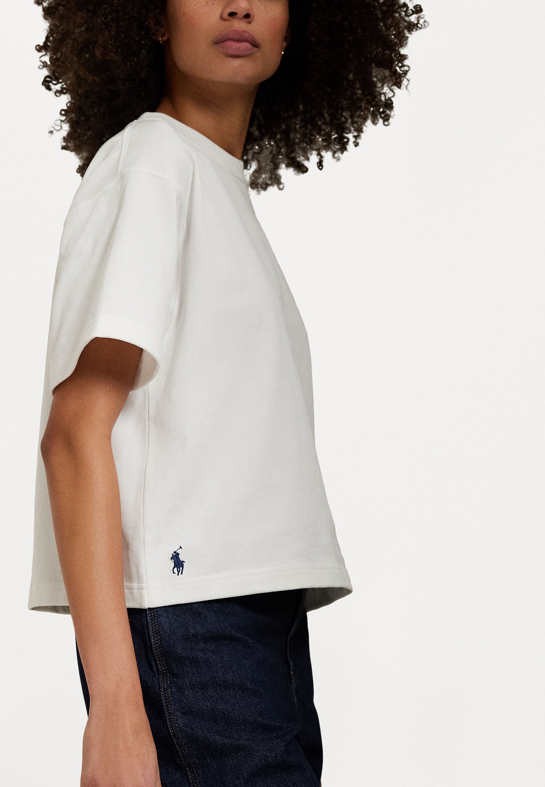 Ralph Lauren★Relaxed Crop Fit Cotton Jersey Tee Relaxed Crop Fit Cotton Jersey Tee