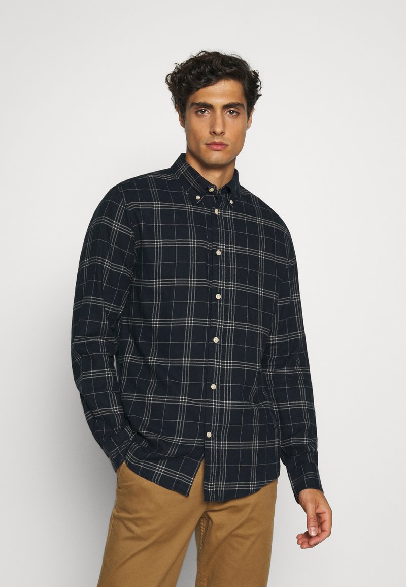 Selected Homme SLHSLIM NOOS - Camisa - dark blue/grey
