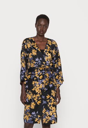 KAMILANA KIMONO - Summer jacket - black/yellow