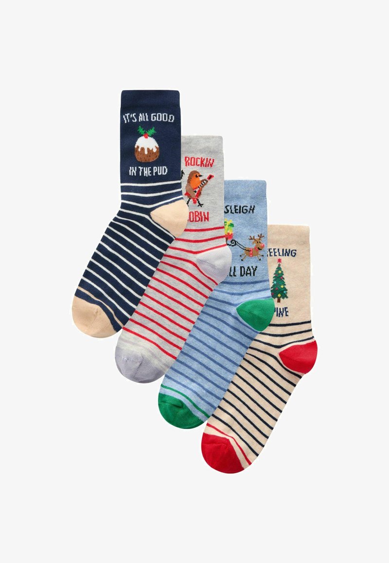 Next CHRISTMAS PATTERN 4 PACK. REGULAR FIT - Sokken - slogan