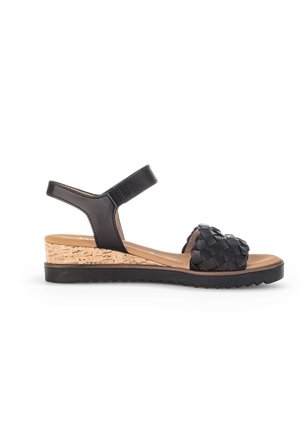 Keilsandalette - schwarz kork