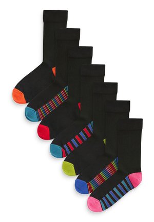 SEVEN PACK - Socks - black stripe