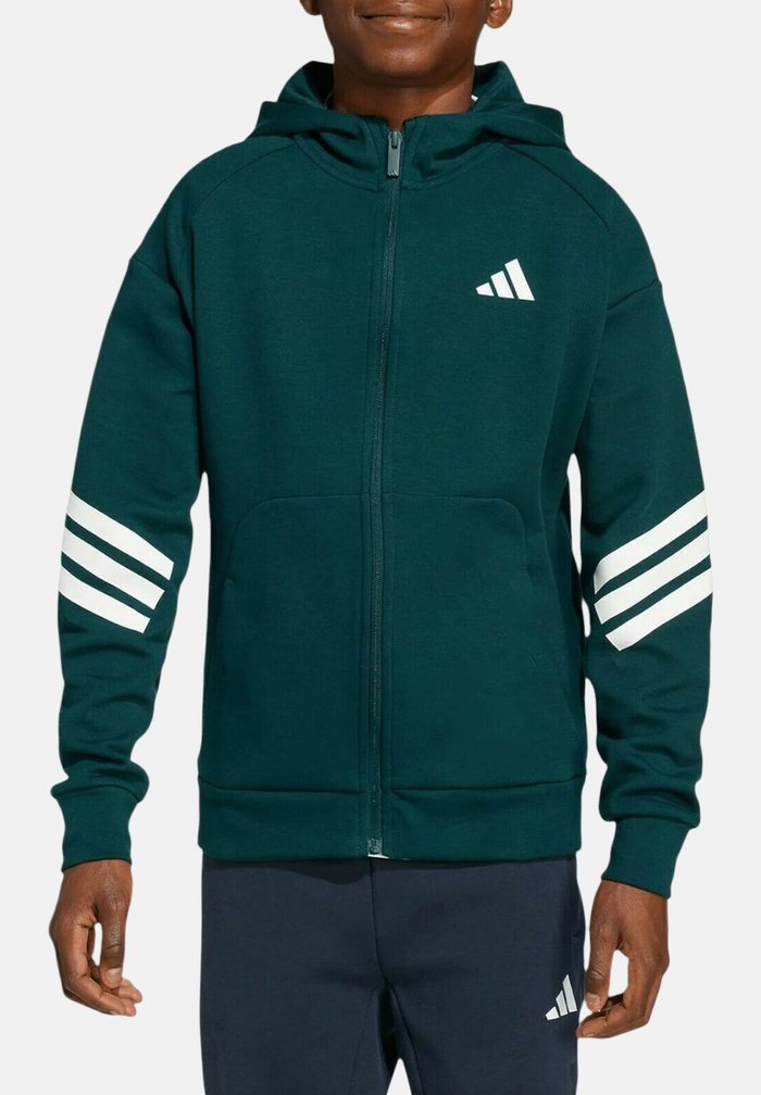 adidas J FI 3S FZ HD - Sudadera con cremallera - mottled gre