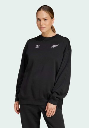 adidas Performance ALL BLACKS ESSENTIALS LONG SLEEVE CREW - Sweatshirt - black