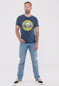 Paradiso Clothing GUNS N' ROSES CLASSIC BAND LOGO SNOW WASH - Print T-shirt - blue