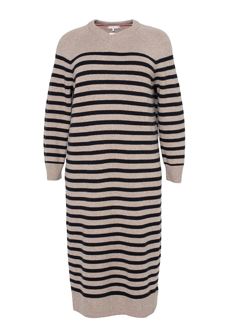 Tommy Hilfiger Gebreide jurk zandkleur