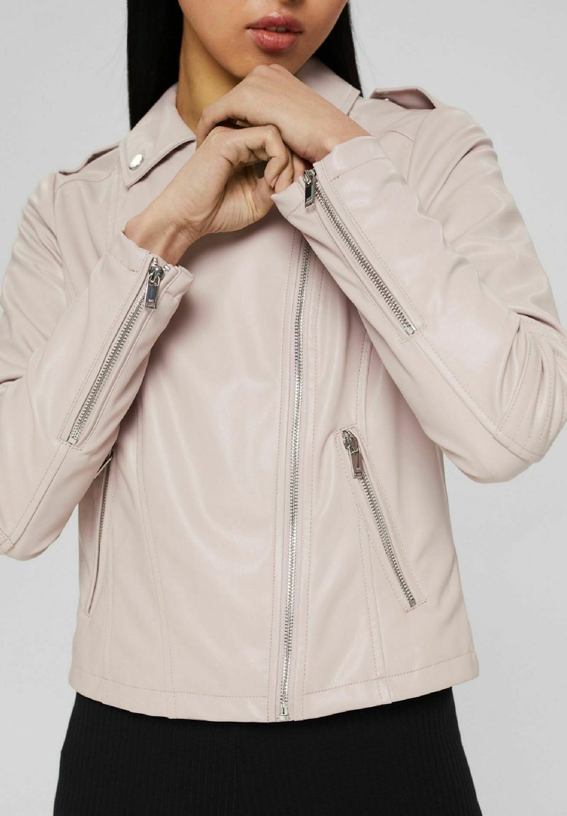 Damen Leichte Jacken | edc by Esprit Kunstlederjacke dusty nude/grau - VJ07726 Damen Leichte Jacken | edc by Esprit Kunstlederjacke dusty nude/grau - VJ07726