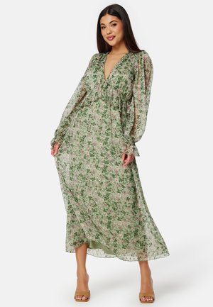 FRILL L/S CHIFFON MIDI DRESS - Maxikjoler - mint