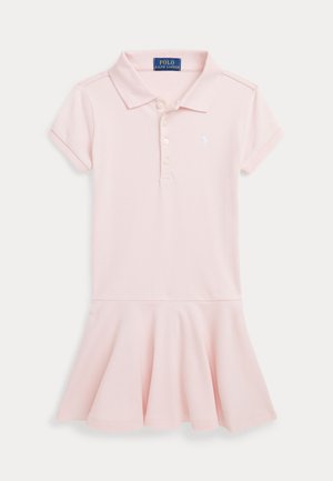 STRETCH MESH POLO DRESS - Denné šaty - hint of pink/white