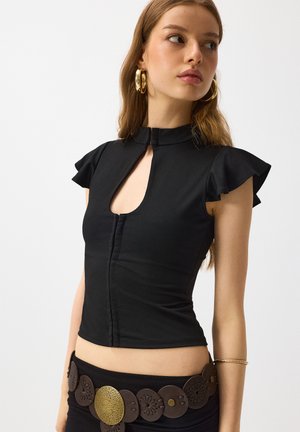 House, BLUSE MIT AUSSCHNITT AM DEKOLLETEE - Blúzka - black