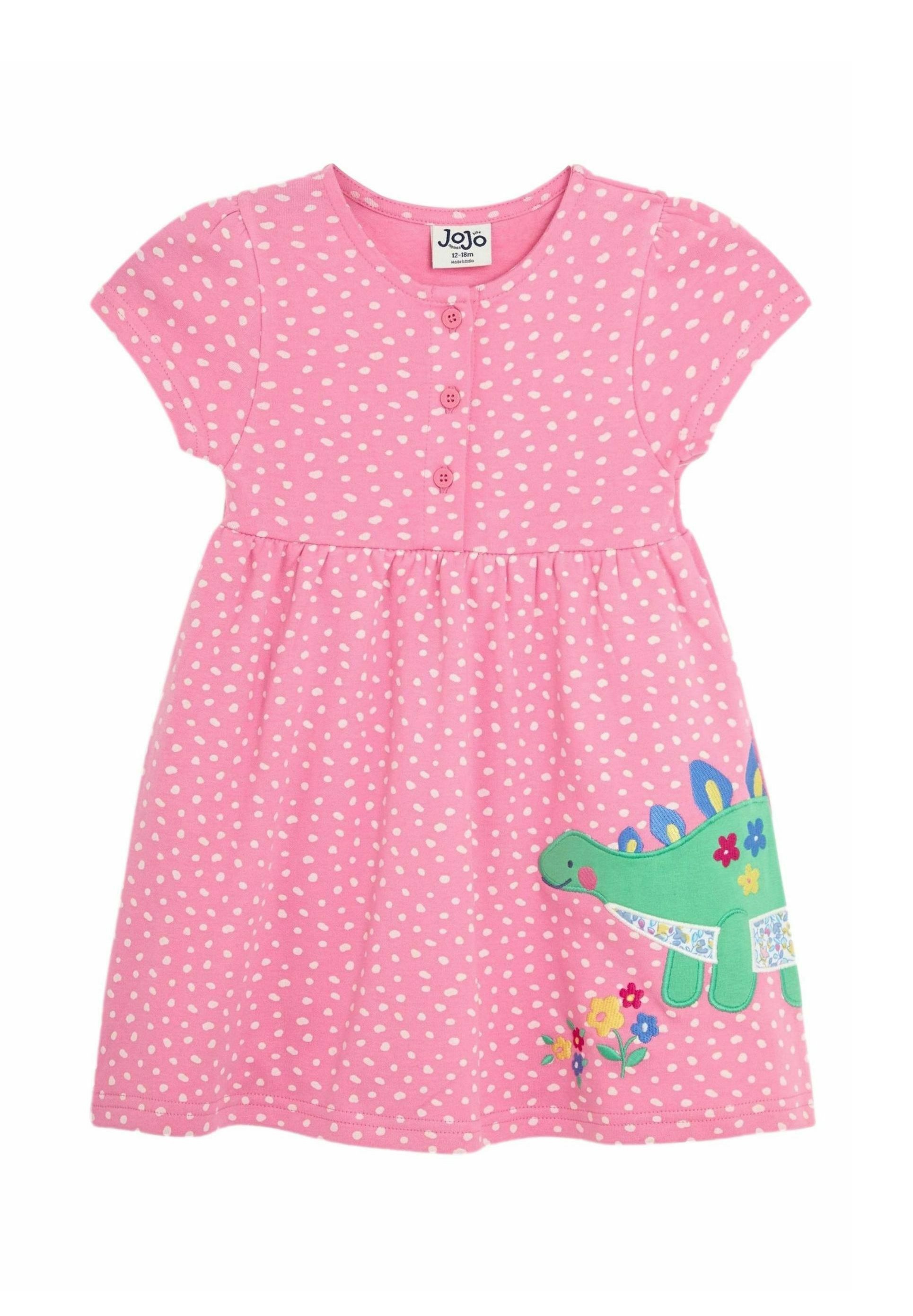 JoJo Maman Bébé REGULAR FIT APPLIQUÉ BUTTON FRONT Jersey dress