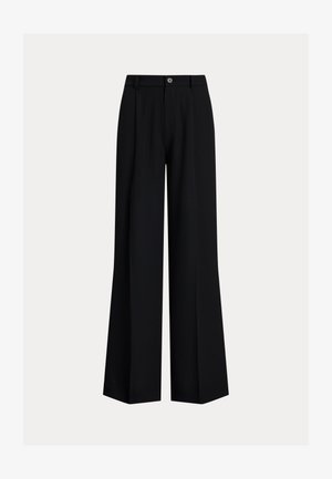 Lauren Ralph Lauren, DOUBLE-FACED GEORGETTE WIDE-LEG PANT - Pantalon classique - black