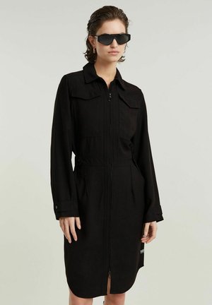 MILITARY - Shirt dress - dk black