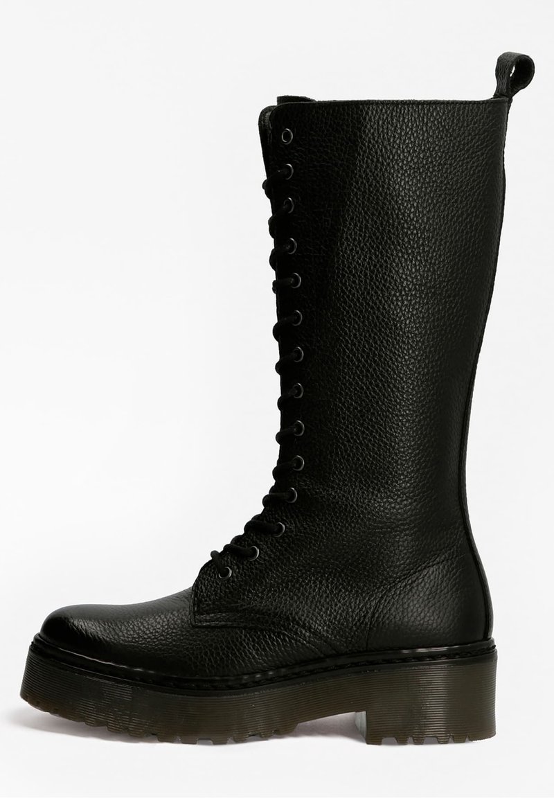 Guess Botas con cordones - black