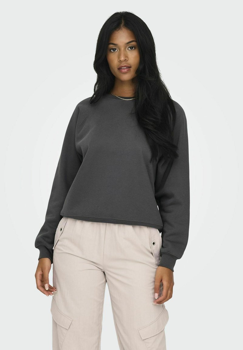 ONLY NORMAL GESCHNITTEN RUNDHALS ÄRMELBÜNDCHEN - Sweater - magnet