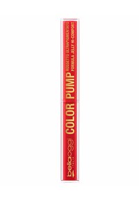Tubetto di lip gloss Rosso Bellàggi Italia con testo dorato che evidenzia una formula jelly ultraconforte e una pigmentazione intensa.