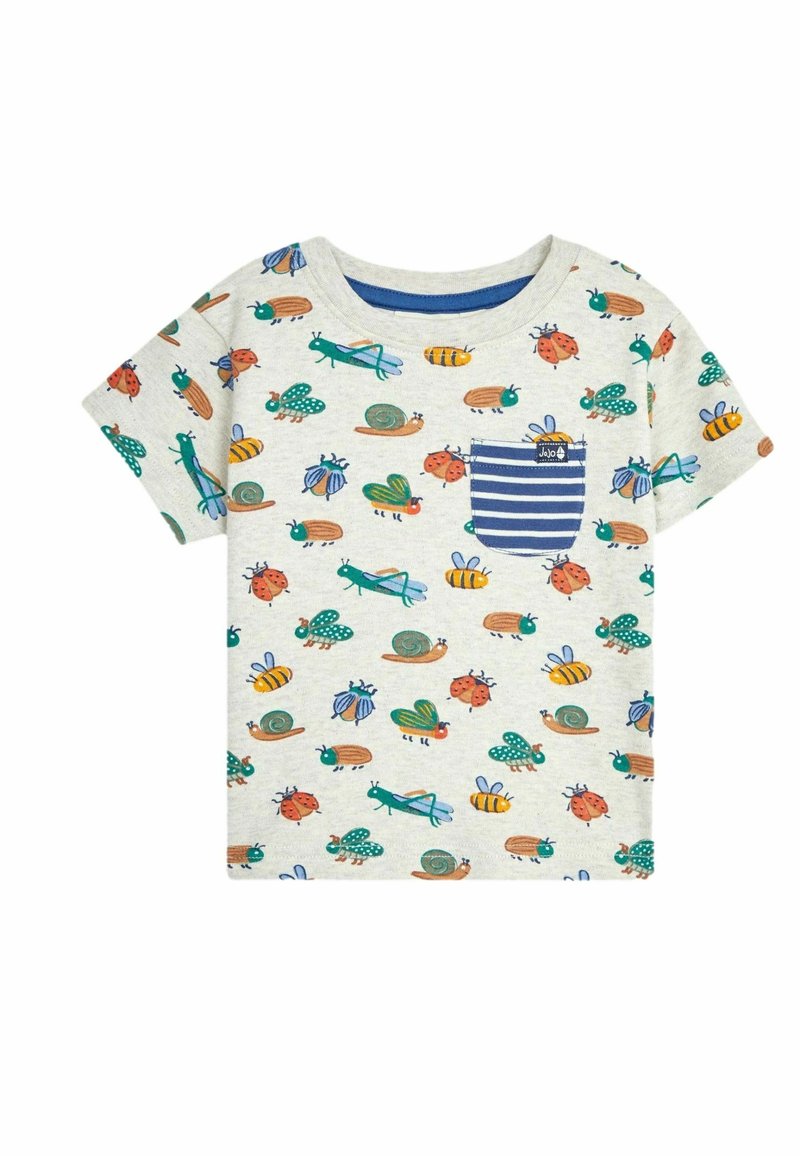 JoJo Maman Bébé GARDEN BUGS REGULAR FIT - Marškinėliai su spaudiniu - natural garden bugs