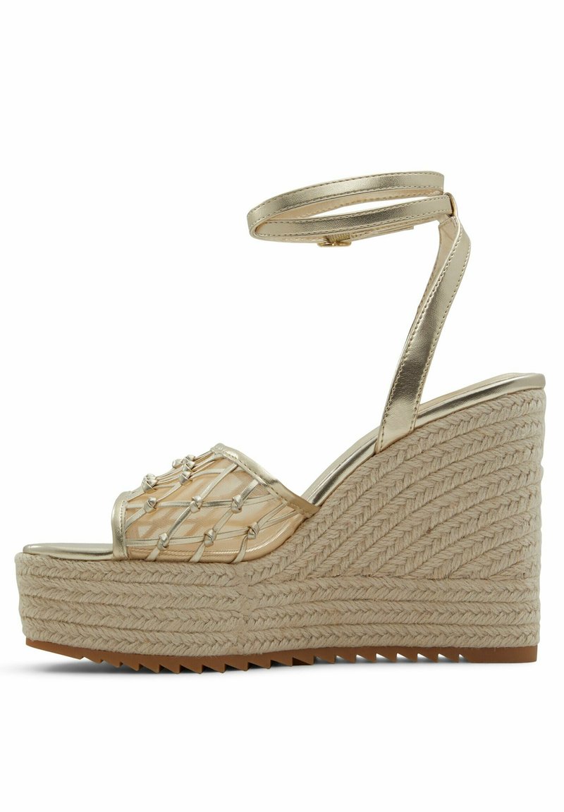 ALDO STRAPPY DELLEN Sandales compensées champagne/beige ZALANDO.FR