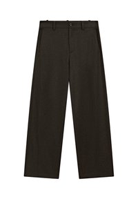 FLANNEL - Trousers - mottled dark brown