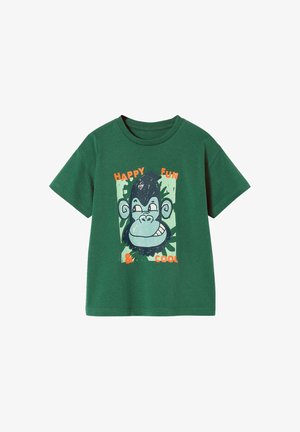 Vertbaudet, T-Shirt print - tannengrün