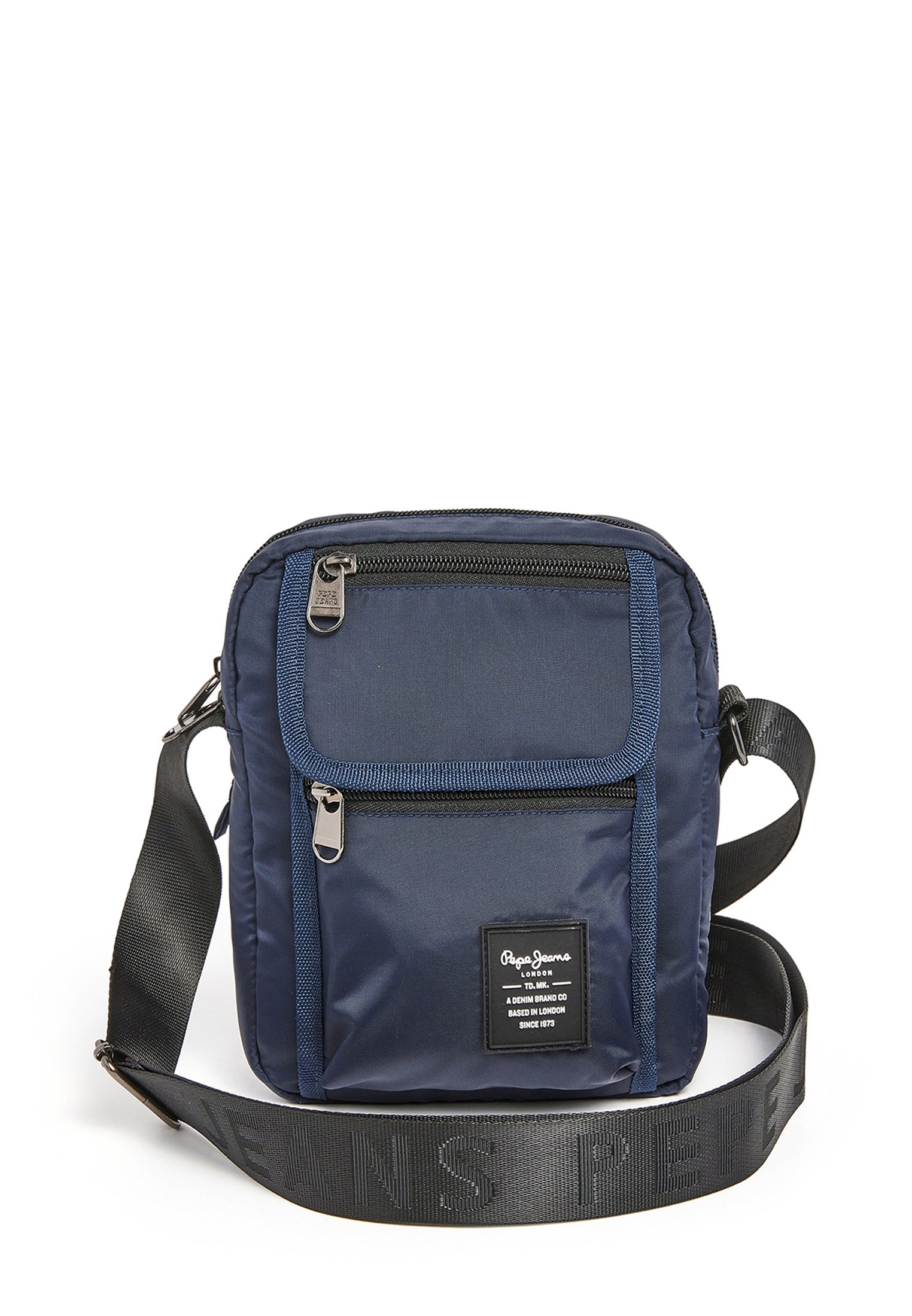Trousse Triple Pepe Jeans Ben - 22x10x9 Cm, Polyester, 3 Compartiments Fermeture Éclair, Poignée