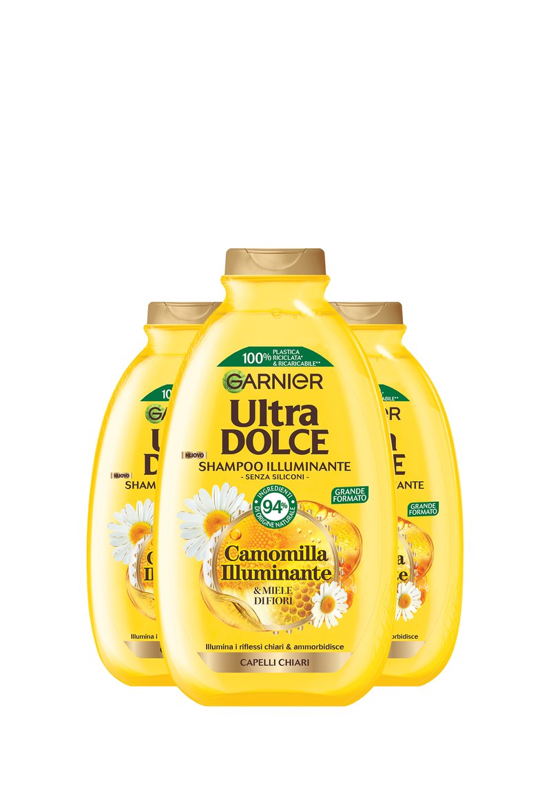 Garnier - SHAMPOO ULTRA DOLCE, SHAMPOO PER CAPELLI CHIARI, CAMOMILLA E MIELE, 400 ML - 3 PACK - Shampoo, Ingrandire