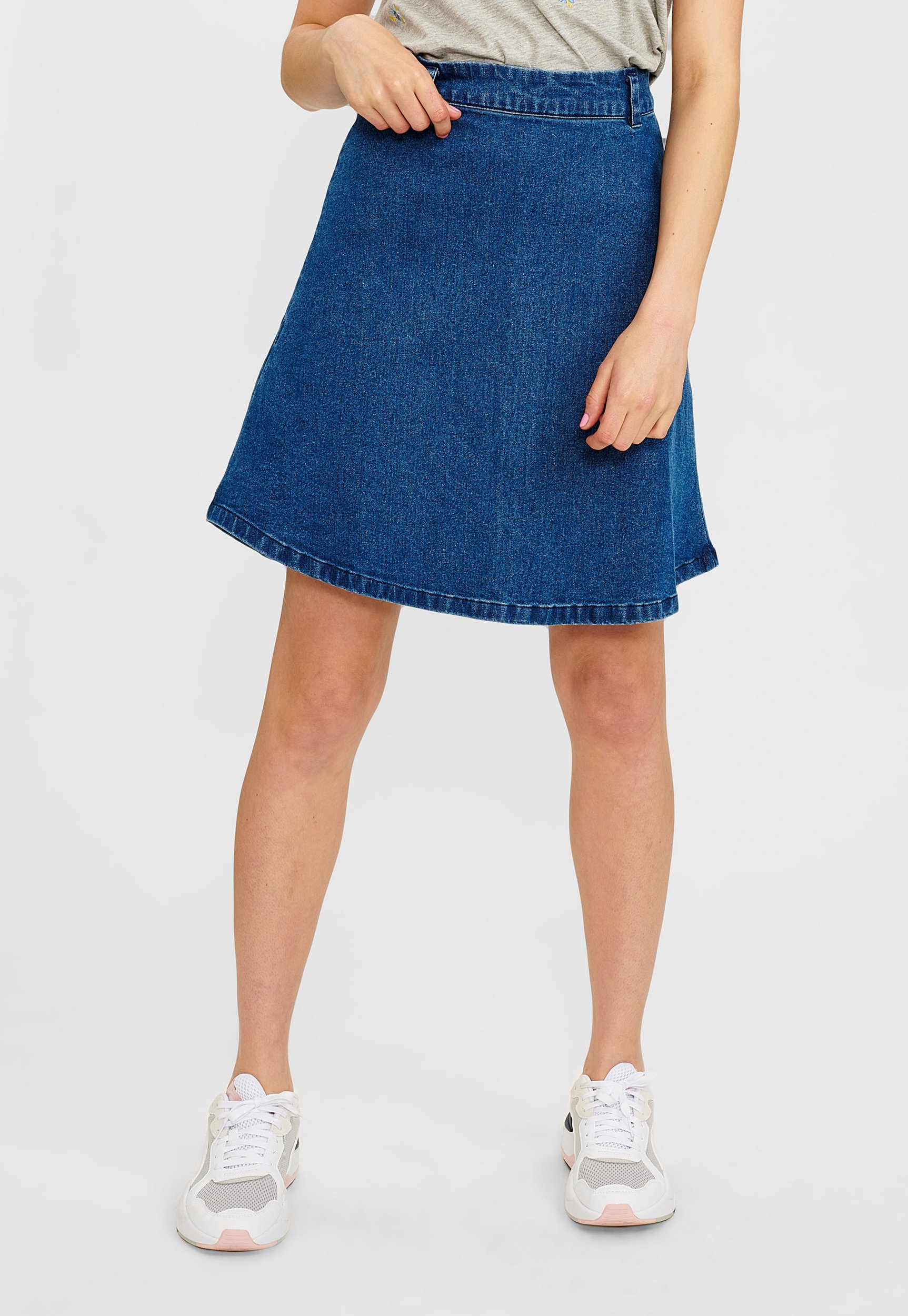 Nümph NUTEKLA - Trapecinis sijonas - medium blue denim/mėlynų džinsų -  Zalando.lt