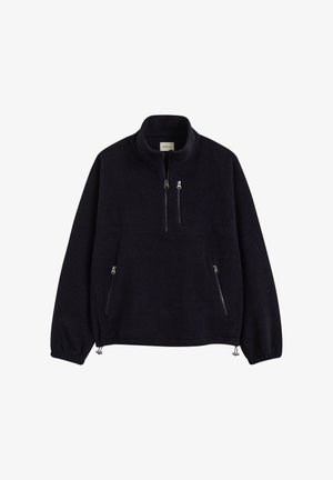 GANT, MICRO HALF-ZIP FLEECE - Felpa in pile - evening blue