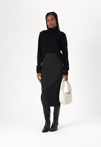 Patrizia Pepe GONNA SKIRT - Zīmuļsvārki - black stripes